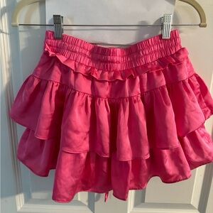Pink Mini Ruffle Skirt